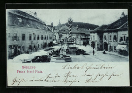 Mondschein-AK Mödling, Franz Josef Platz  - Sonstige & Ohne Zuordnung