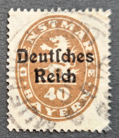 Dienst 1920, Mi D38 Plattenfehler I, Gestempelt Geprüft "Wolfsrachen" - Dienstzegels