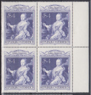 1980 , Mi 1639 ** (4) - 4er Block Postfrisch - 200. Todestag Von Kaiserin Maria Theresia - Nuevos