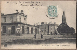 CPA 63 - RIOM - Place Saint-Amable - TB PLAN ANIMATION CENTRE VILLE 1903 - Riom