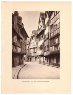 1938 - Héliogravure - Strasbourg (Bas-Rhin) - La Rue Du Bain-aux-Plantes - Non Classés