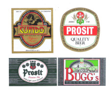 BROUWERIJ BOSTEELS -  BUGGENHOUT - CUPIDO - BUGG'S - PROSIT - 4 BIERETIKETTEN  (BE 233) - Cerveza