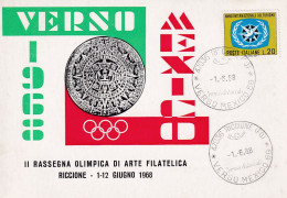 POSTMARKET   ITALIA  VERSO MEXICO - Summer 1968: Mexico City