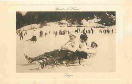 Sports - Sports D'Hiver - Luges - Animée - CPA - Voir Scans Recto-Verso - Sports D'hiver