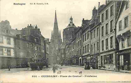 22 - Guingamp - Place Du Centre - Fontaine - Animée - CPA - Voir Scans Recto-Verso - Guingamp