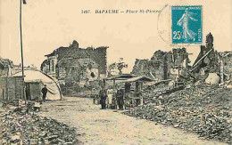 62 - Bapaume - Place Saint Pierre - Ruines - Animé - Ecrite En 1921 - CPA - Voir Scans Recto-Verso - Bapaume