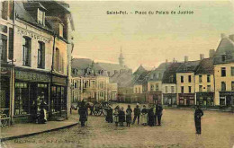 62 - St Pol Sur Ternoise - Place Du Palais De Justice - Colorisée - Animé - Carte Vierge - Voir Scan Recto-Verso - Saint Pol Sur Ternoise