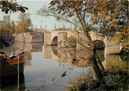 78 - Mantes La Jolie - Bords De Seine Vers Le Vieux Pont De Limay - Au Fond  La Collégiale - CPM - Carte Neuve - Voir Sc - Mantes La Jolie