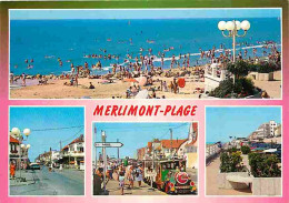 62 - Merlimont - Multivues - Plage - Automobiles - Petit Train Touristique - Flamme Postale - CPM - Voir Scans Recto-Ver - Autres & Non Classés