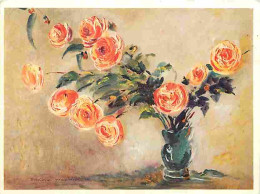 Art - Peinture - Simone Mounier - Roses Oranges - CPM - Voir Scans Recto-Verso - Malerei & Gemälde