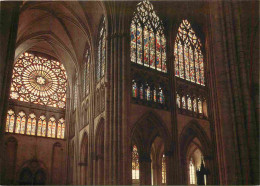 10 - Troyes - Intérieur De L'Eglise De La Cathédrale Saint-Pierre Et Saint-Paul - La Rosace Sud Et Premiers Vitraux De L - Troyes