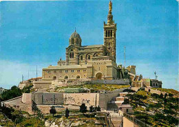 13 - Marseille - Notre Dame De La Garde - Flamme Postale - CPM - Voir Scans Recto-Verso - Notre-Dame De La Garde, Funicular Y Virgen