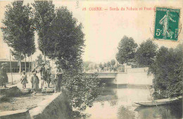 58 - Cosne Cours Sur Loire - Bords Du Nohain Et Pont Des Victoires - Animée - CPA - Oblitération De 1910 - Voir Scans Re - Cosne Cours Sur Loire