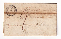 Lettre Sans Correspondance 1847 Vassy Pres Vire Flers De L'Orne - 1801-1848: Précurseurs XIX