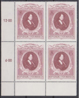 1980 , Mi 1640 ** (1) - 4er Block Postfrisch - 200. Todestag Von Kaiserin Maria Theresia - Unused Stamps