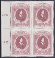 1980 , Mi 1640 ** (2) - 4er Block Postfrisch - 200. Todestag Von Kaiserin Maria Theresia - Unused Stamps