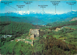  63 -  PANORAMA SUR LE CHATEAU DE MUROL LE LAC CHAMBON ET LA CHAINE DU SANCY - Autres & Non Classés