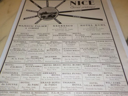 ANCIENNE PUBLICITE NICE ETERNEL PRINTEMPS 1925 - Advertising