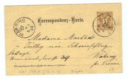 Österreich, 1888, Corresp.karte, Stempel Währing (13101W) - Tarjetas