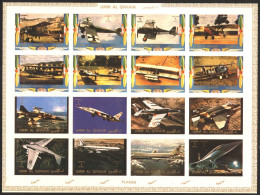 Mint Stamps Imperforate In Miniature Sheet Aviation Aireplanes 1972 From Umm Al Quwain - Flugzeuge