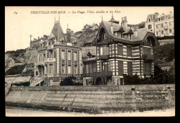 14 - TROUVILLE - VILLAS AMELIE ET DES FLOTS SUR LA PLAGE - Trouville