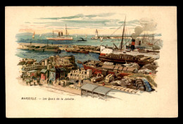 13 - MARSEILLE - LES QUAIS DE LA JOLIETTE - CARTE ILLUSTREE SIGNE TAMAGNO - Joliette, Port Area