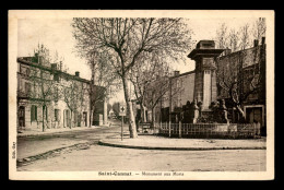 13 - SAINT-CANNAT - MONUMENT AUX MORTS - CARTE TAXEE AVEC UN TIMBRE 10 CENTIMES ET UN TIMBRE 30 CENTIMES - Sonstige & Ohne Zuordnung