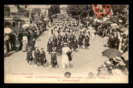 14 - CAEN - 37E FETE FEDERALE DE GYMNASTIQUE - 15 JUILLET 1911 - DEFILE DES SOCIETES - Caen