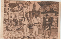 LD61 : Musiciens Basques  Dessin  Illustré Par Jacques Le Tanneur , Imp La  Rochelle - Andere & Zonder Classificatie