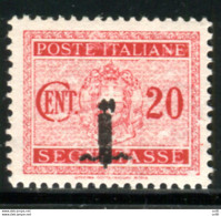 Segnatasse Cent. 20 Soprastampa Spostata In Basso - Mint/hinged