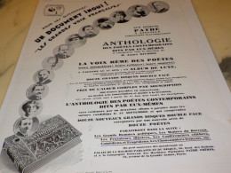 ANCIENNE PUBLICITE VOIX FRANCAISE DISQUE PATHE 1929 - Andere & Zonder Classificatie