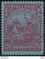 1932 Barbados Giorgio V 2s.6d. Carmin/blue MNH SG N. 238a - Other & Unclassified