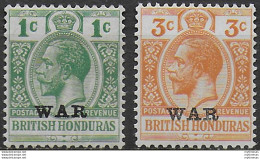 1917-18 British Honduras WAR 2v. MNH SG. N. 116/18 - Sonstige & Ohne Zuordnung