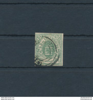 1859 - 63 LUSSEMBURGO - N° 10 - 37 1/2 Cent Verde , Non Dentellato - USATO Firm - Otros & Sin Clasificación