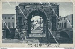 Ca592 Cartolina Ex Colonie Tripoli Arco Di Marco Aurelio Storia Postale 1940 - Other & Unclassified