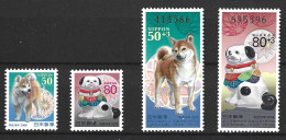 JAPON. N°3758-61 De 2005. Année Lunaire Du Chien. - Año Nuevo Chino