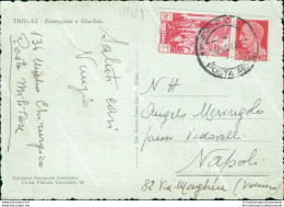 Ca629 Cartolina Ex Colonie Tripoli Passeggiata  Storia Postale Libia 1940 - Marcofilie