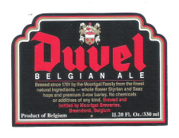 DUVEL - BELGIAN  ALE  - 330 ML   - 1 BIERETIKET  (BE 261) - Birra