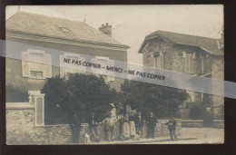 91 - VERT-LE-PETIT - ANGLES RUE MARCEL CHARRON ET RUE DE LA LIBERTE - CARTE PHOTO ORIGINALE - Vert-le-Petit