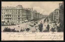 AK Wien, Hotel De France, Schottenring, Mit Strassenbahnen  - Sonstige & Ohne Zuordnung