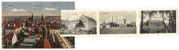 Leporello-AK Bottrop, Gesamtansicht, Pferdemarkt, Kaiser-Wilhelm-Denkmal, Marienhospital  - Bottrop
