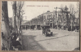 CPA ESPAGNE - BARCELONA - Paseo De Gracia - TB PLAN Boulevard Défilé Dont TB AUTOMOBILES - Barcelona