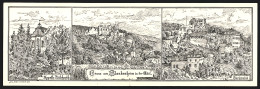 Klapp-AK Blankenheim In Der Eifel, Burgruine Und Kapelle Hülchrath  - Other & Unclassified