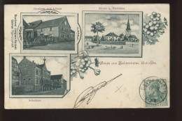 67 - BALDENHEIM - GRUSS AUS - GASTHAUS ZUM LOWEN - KIRCHE - SCHULHAUS - Autres & Non Classés