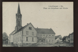 67 - LUTZELHAUSEN - LUTZELHOISE - PLATZ MIT SCHULHAUS UND KIRCHE - Other & Unclassified