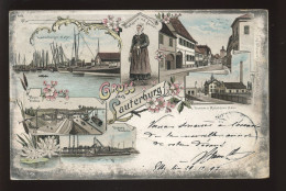 67 - LAUTERBOURG - LAUTERBURG - GRUSS AUS - CARTE LITHOGRAPHIQUE PIONNIERE VOYAGEE EN 1897 - Lauterbourg