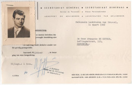 Envelope Air Terminus Bruxelles Sabena + Letter 'Plaatsaanvraag' 1960 - Other & Unclassified