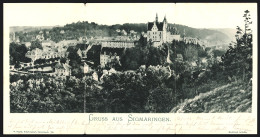 Klapp-AK Sigmaringen, Teilansicht Mit Schloss  - Sigmaringen