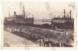 RO 95 - 21351 CONSTANTA, Harbor, Train, Ships, Military, Horses, Romania - Old Postcard, Real Photo - Unused - Romania