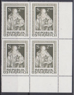 1980 , Mi 1642 ** (1) - 4er Block Postfrisch - Kongreß Des Benediktinischen Ordens Österreichs - Nuevos